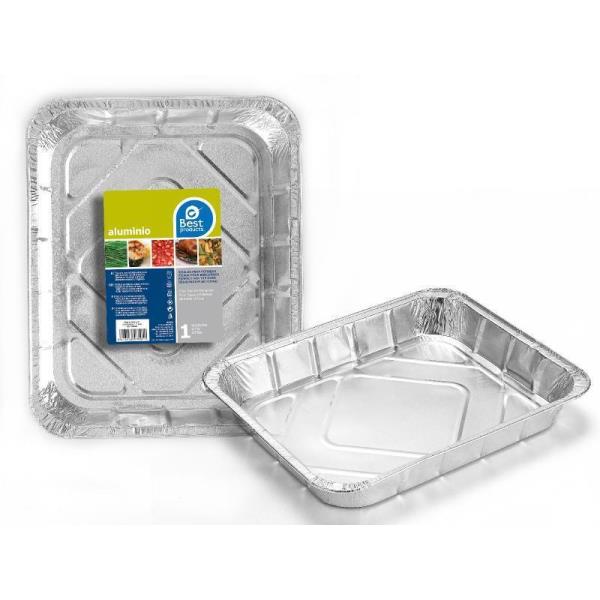 BANDEJA ALUMINIO 350200 SET 2 UDS RECTANGULAR 22.7X17.8X3.9CM