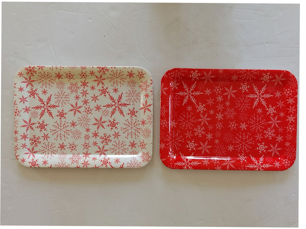 BANDEJA RECTANGULAR COPOS NIEVE 42X30X2CM