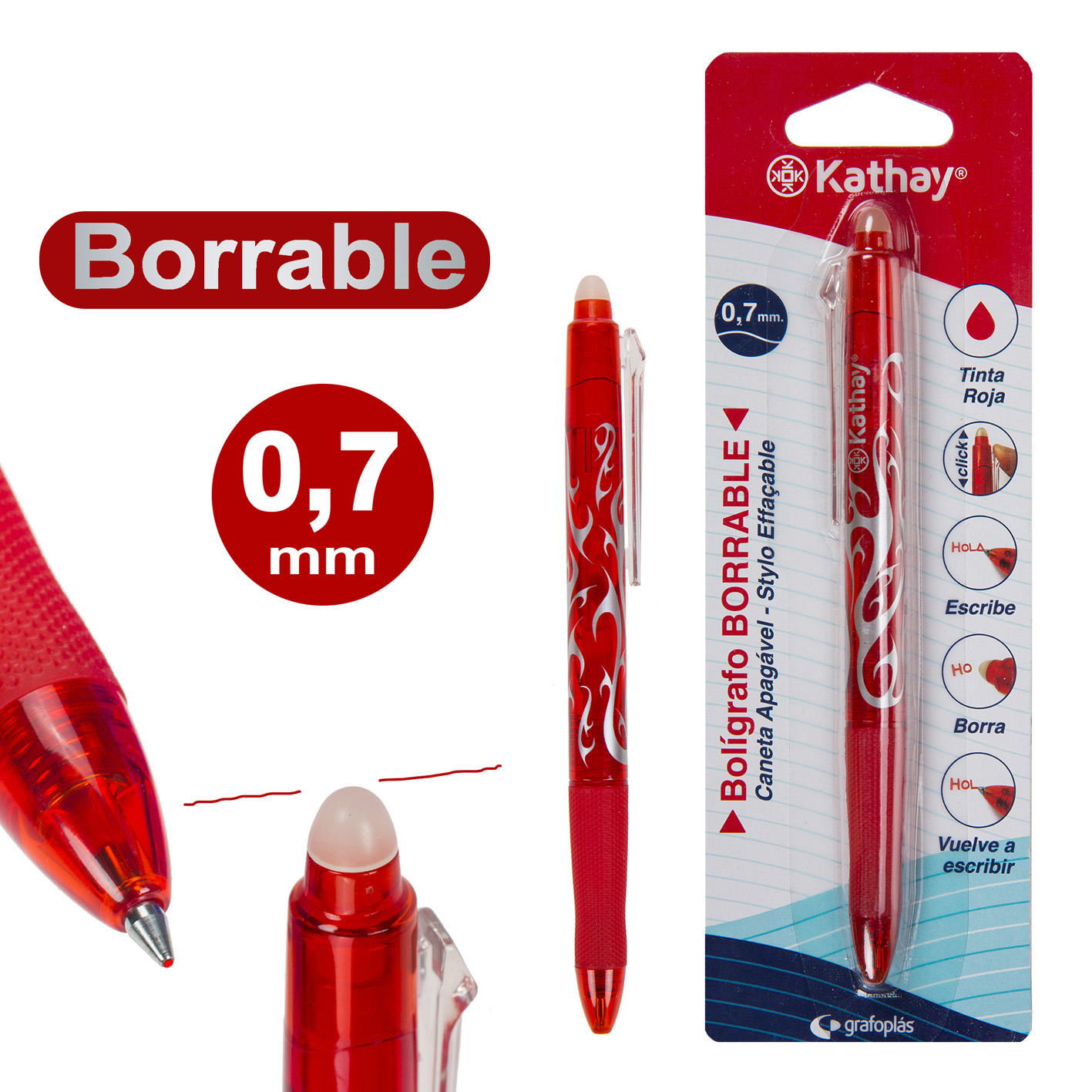 BOLI GEL BORRABLE ROJO 86200051