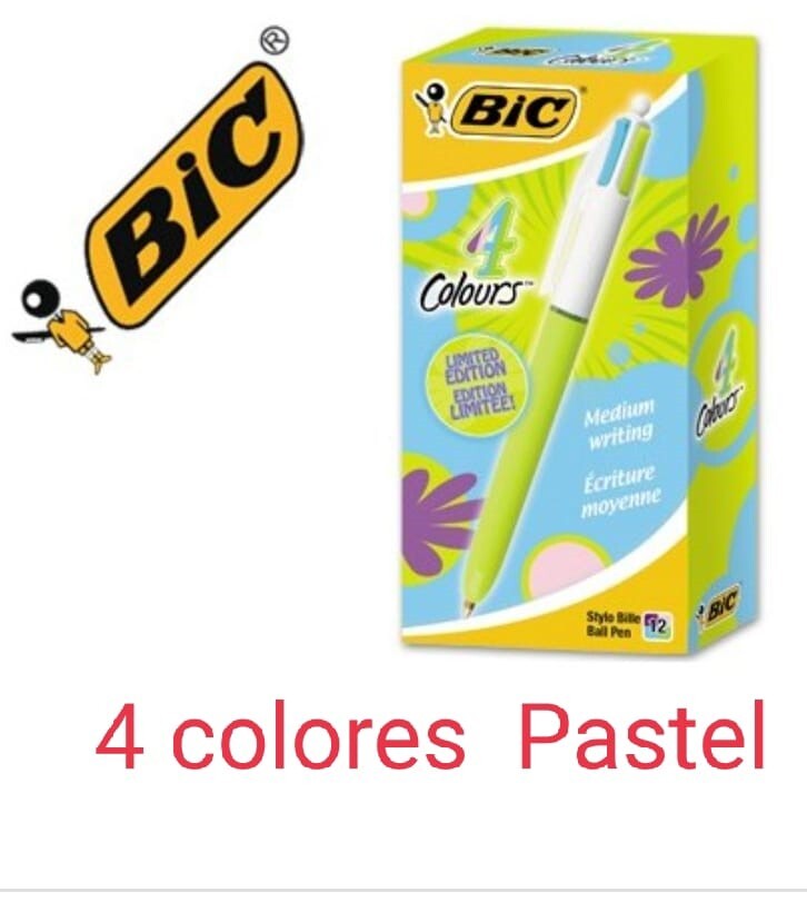 BOLIGRAFO BIC FUN 4 COLORES PASTEL 982870 | 34049599