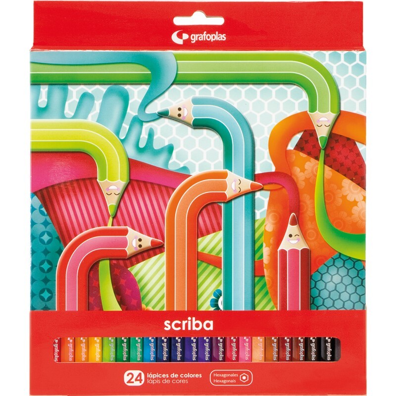 CAJA 24 LAPICES COLORES SCRIBA 00029499