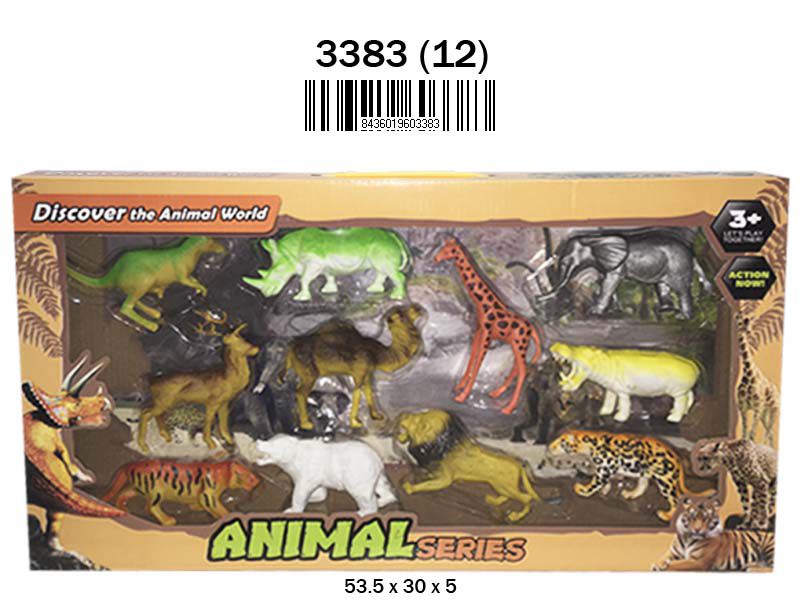 CAJA ANIMALES SELVA 11 PCS 3383