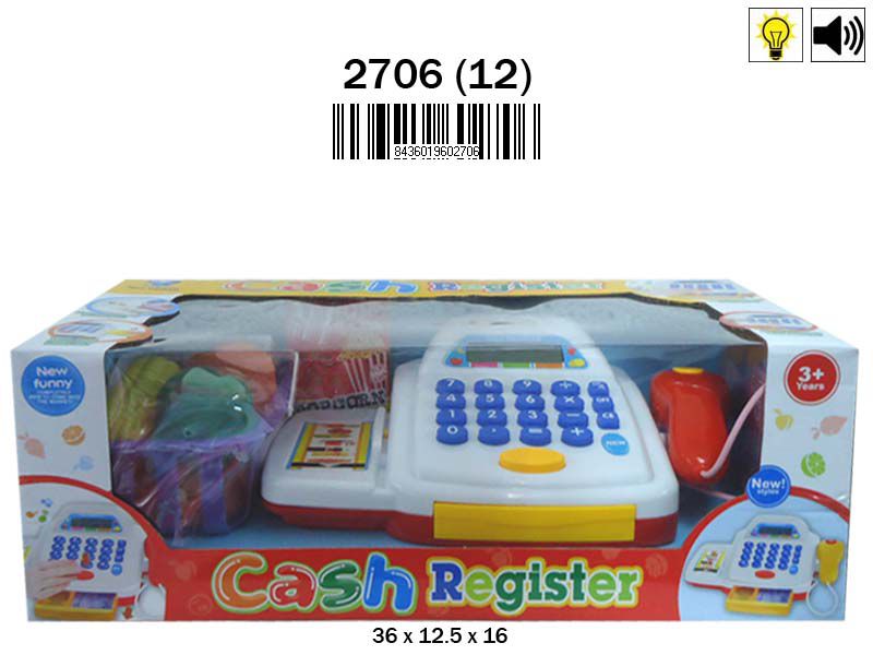 CAJA REGISTRADORA 2706 ESCANER LUZ Y SONIDO