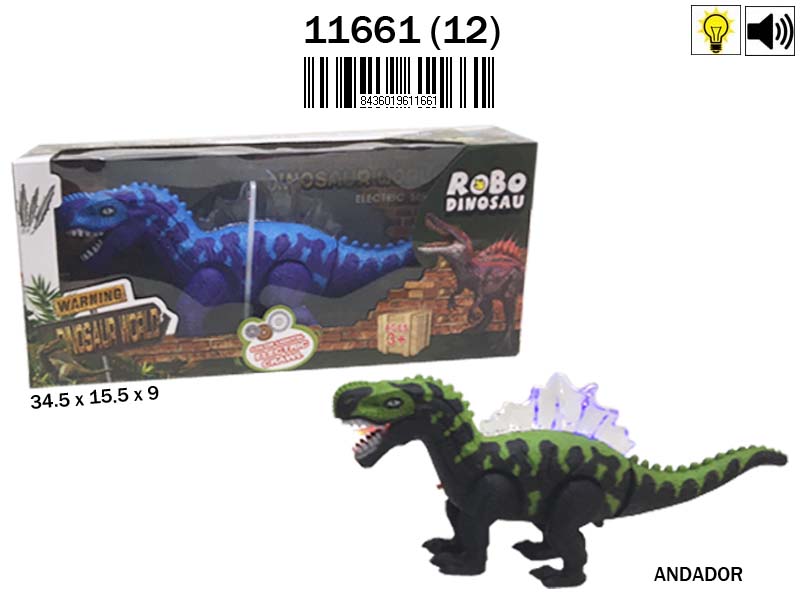 CAJA TYRANOSAURUS 11661 REX CAMINA C/LUZ Y SONIDO (INTER22)