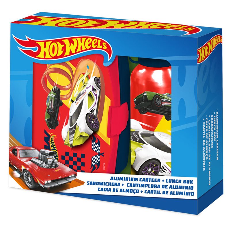 CANTIMPLORA ALUMINIO 500ML + SANDWICHERA HW00001 HOTWHEELS**