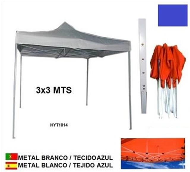 CARPA METAL BLANCO 3X3M AZUL 1311-000-1