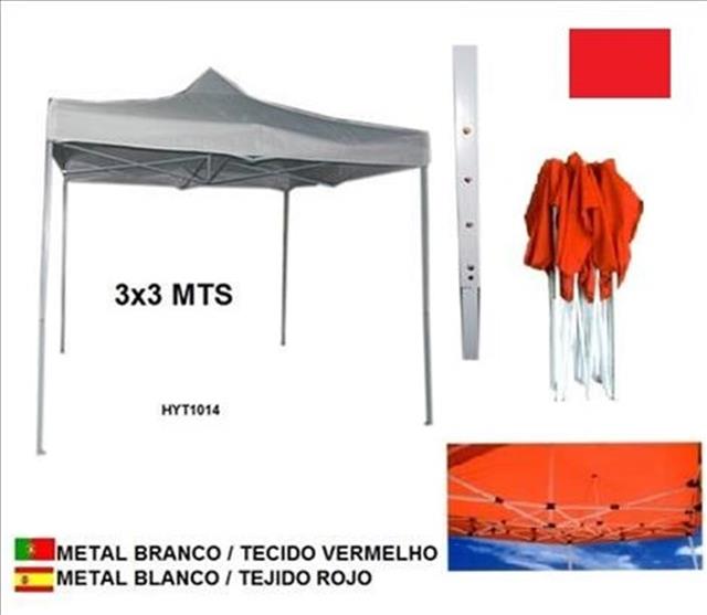 CARPA METAL BLANCO 3X3M ROJO 1311-000