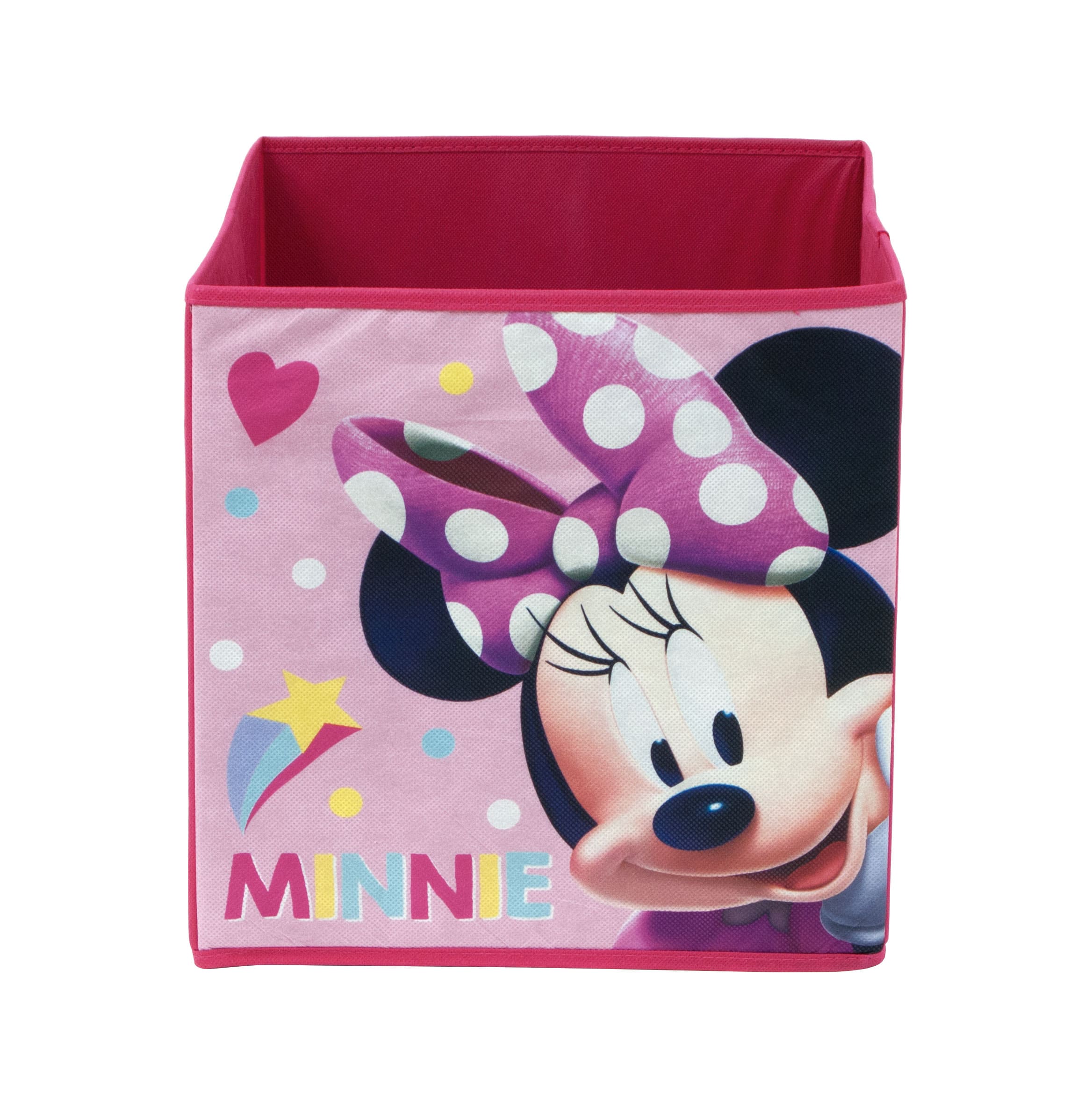 CONTENEDOR ORGANIZADOR WD13983 TEXTIL DE CUBO PLEGABLE 31X31X31CM MINNIE