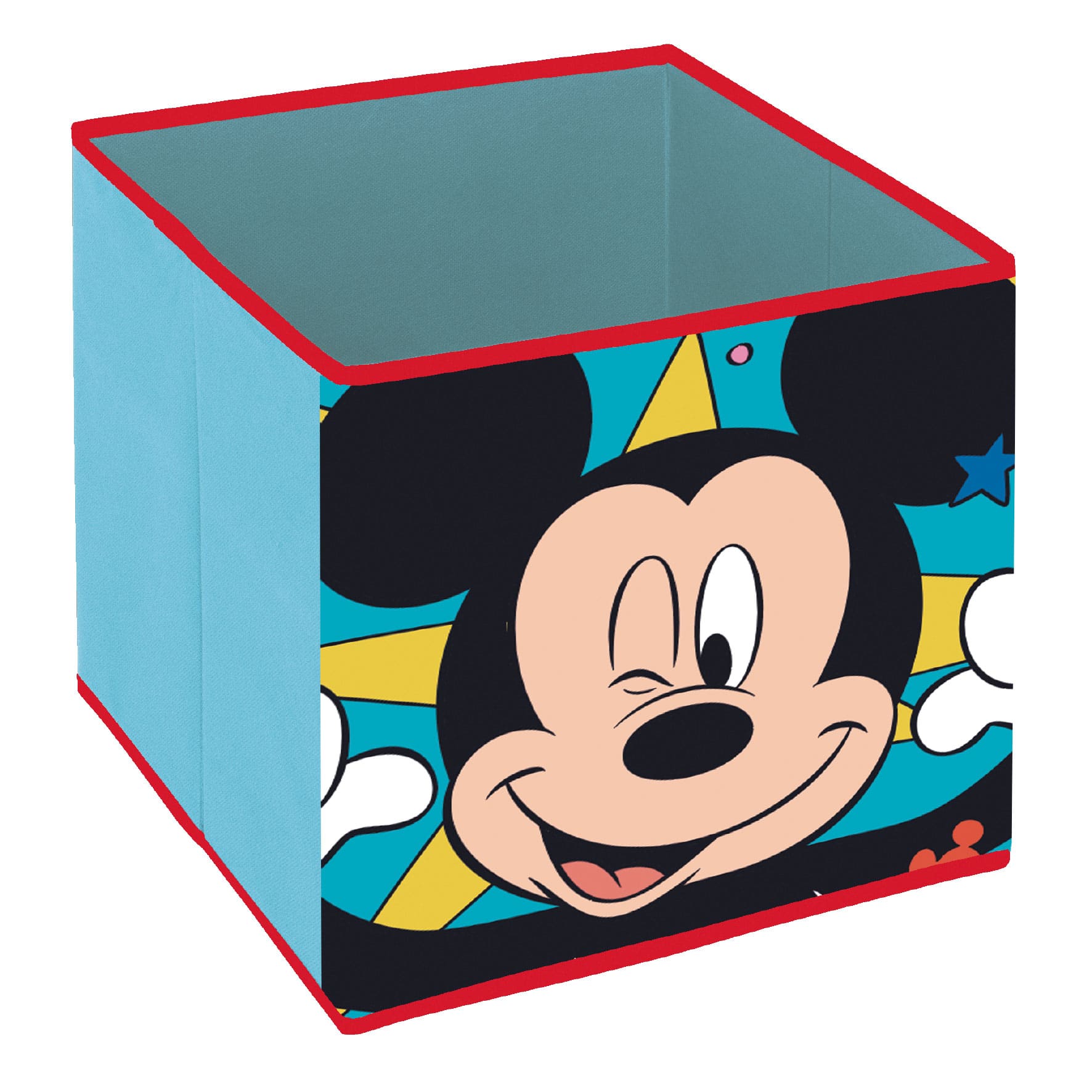 CONTENEDOR ORGANIZADOR WD15236 TEXTIL DE CUBO PLEGABLE 31X31X31CM MICKEY