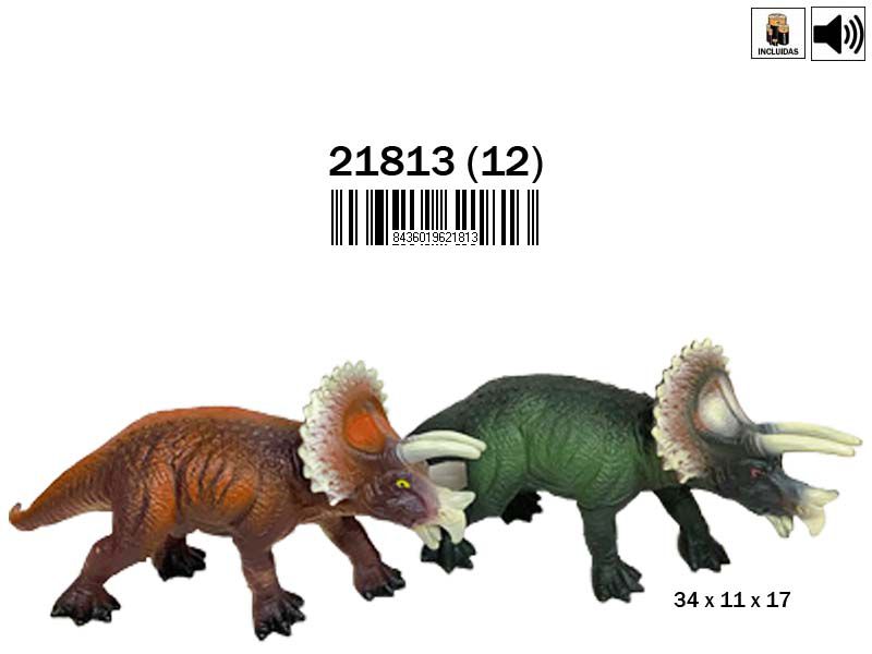 DINOSAURIO 21813 TRICERATOPS C/SONIDO