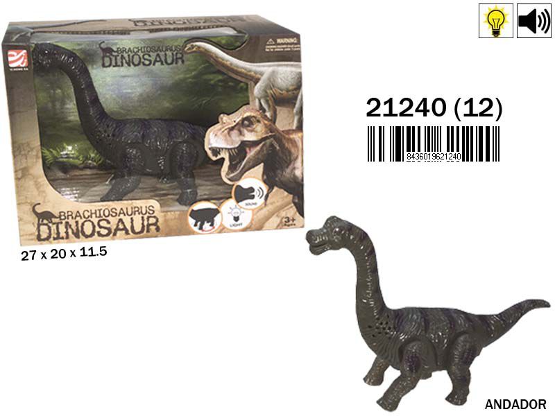 DINOSAURIO BRACHIOSAURUS 21240 CAMINA LUZ Y SONIDO (INTER22)