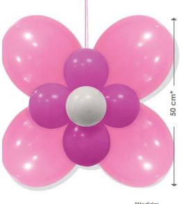 GLOBO 5284-9 FLOR DOBLE ROSA-FUCSIA