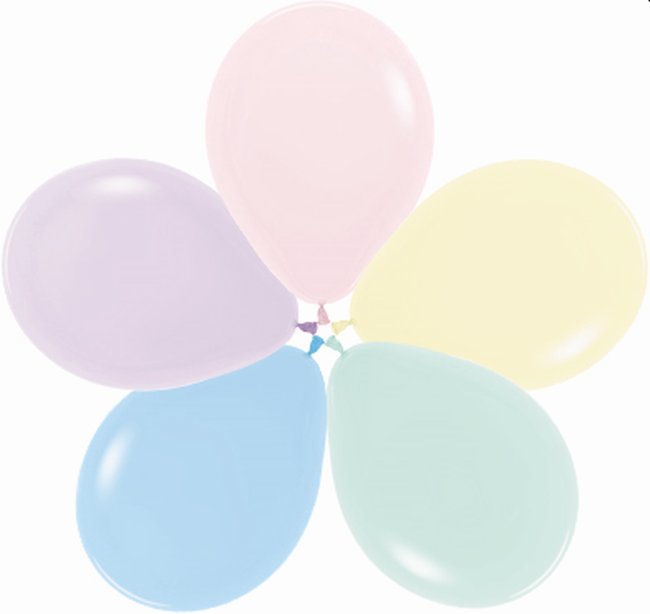 GLOBOS LATEX R12-600 PASTEL STD 30CM EN BOLSA 50UDS