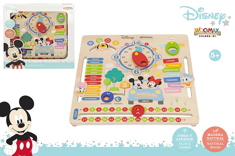 JUEGO EDUCATIVO 48729 CALENDARIO MADERA MICKEY*