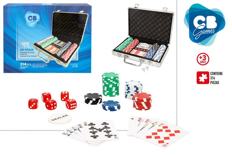 JUEGO POKER 47597 200PZS MALETIN METAL