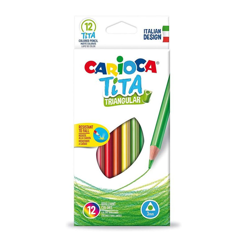 LAPICES DE COLORES 42786 CARIOCA TITA TRIANGULO CAJA 12 UDS