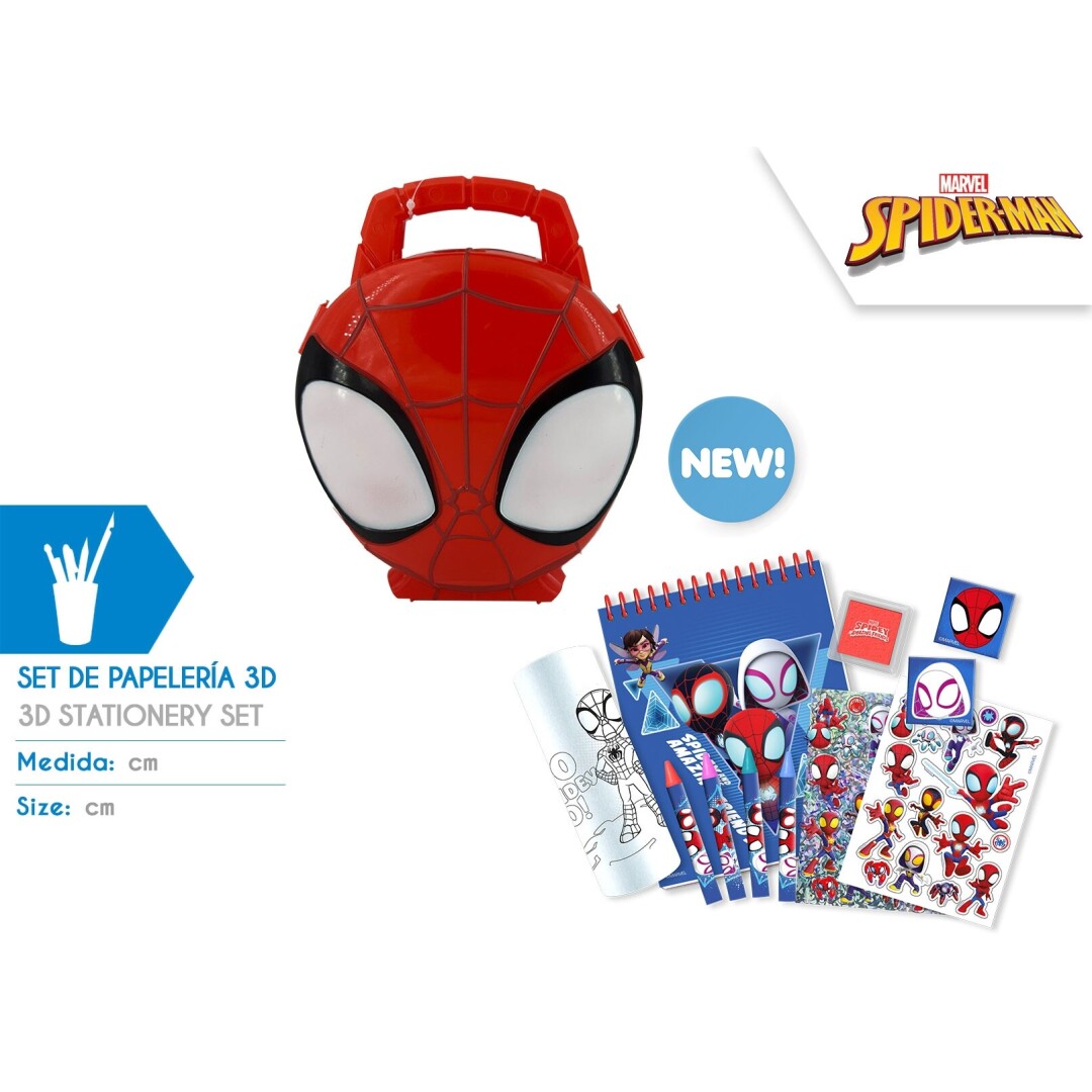 MALETIN 3D CON PAPELERIA SPIDERMAN SP50068