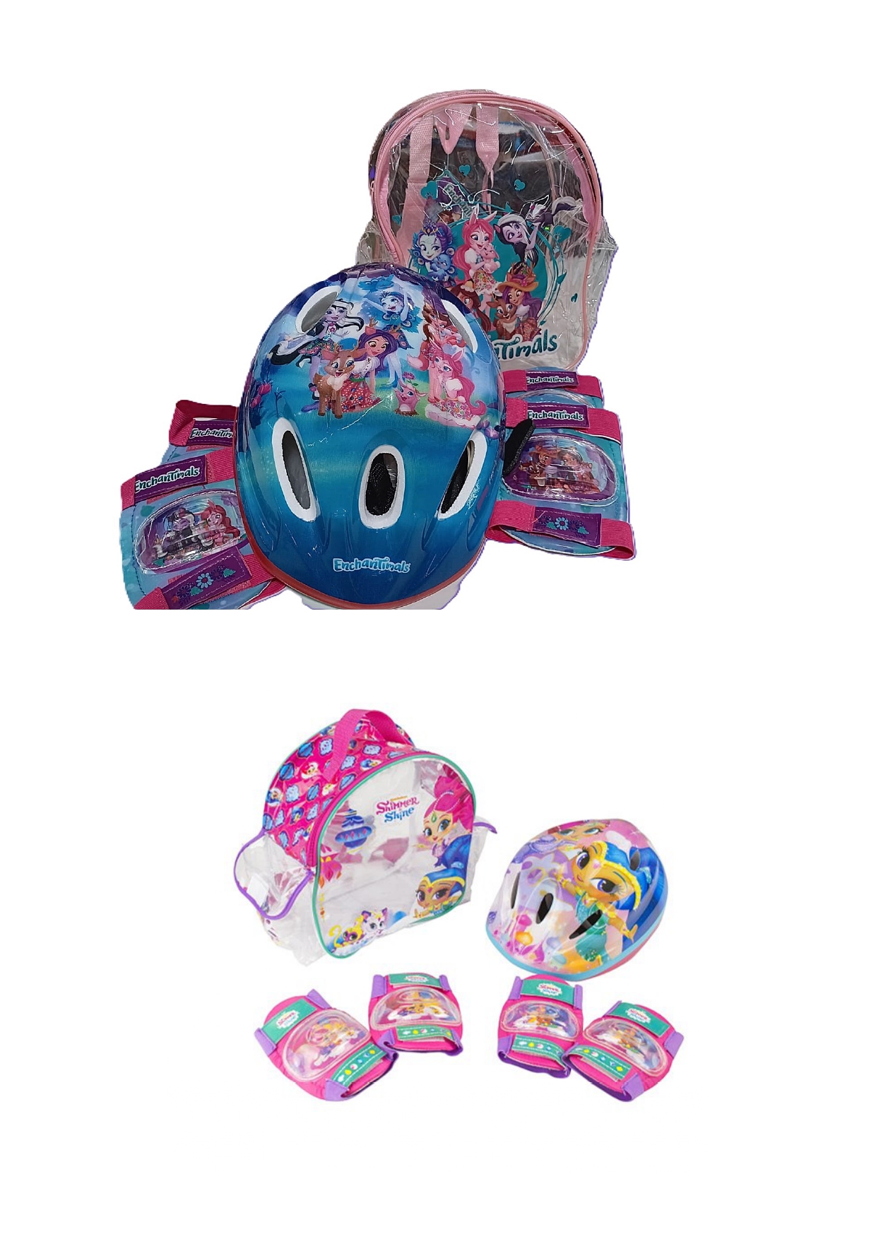 MOCHILA 2677 CASCO + PROTECCIONES SHIMMER AND SHINE-ECHANTIMALS**