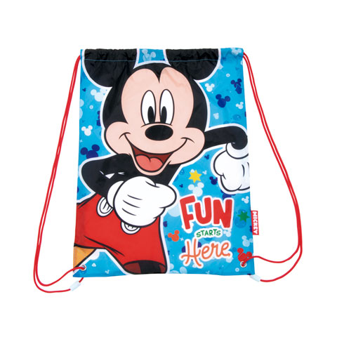 MOCHILA CON CUERDAS WD14533 MICKEY 33X44CM