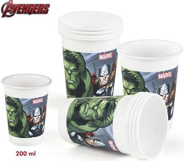 PACK 10 VASOS 71124 200ML AVENGERS