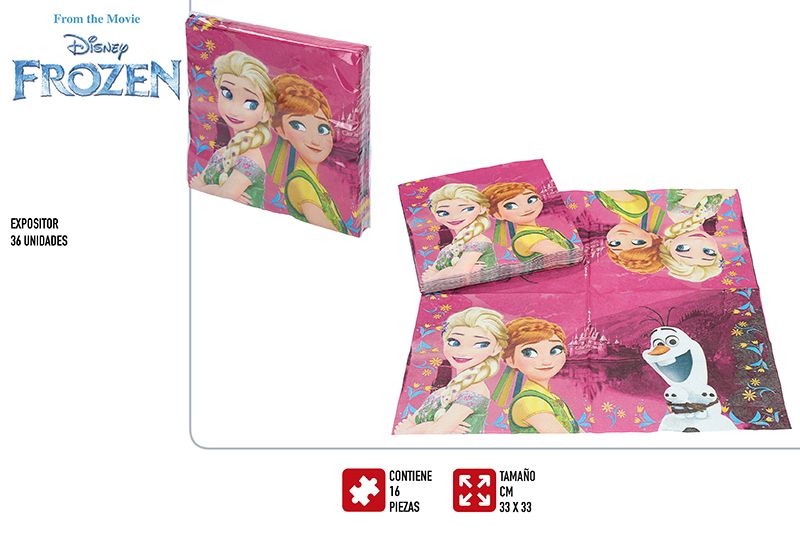 PACK 16 SERVILLETAS PAPEL 76966 33X33CM FROZEN