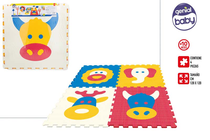 PACK 4 PIEZAS PUZZLE EVA 47155 120X120CM