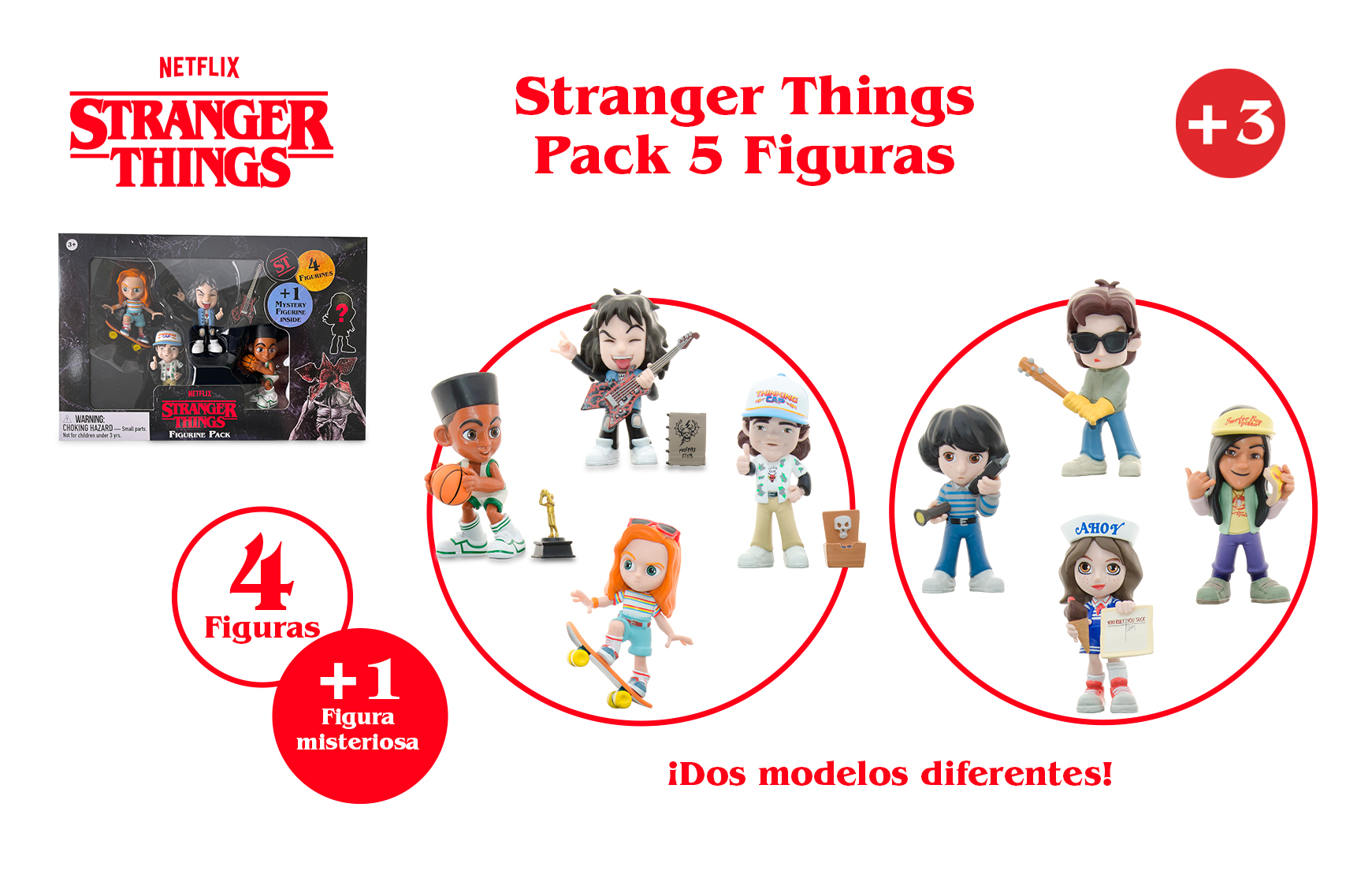 PACK 5 FIGURAS STRANGER THINGS 700017630 (T)