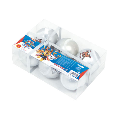 PACK 6 BOLAS PW14025 PAW PATROL 8CM PLATA