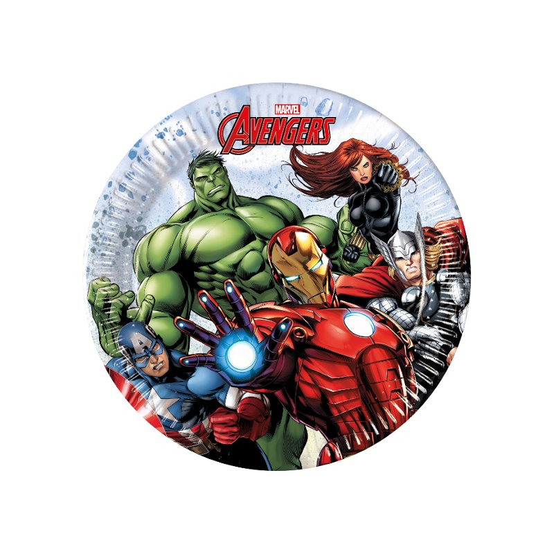 PACK 8 PLATOS 20CM AVENGERS PR94055