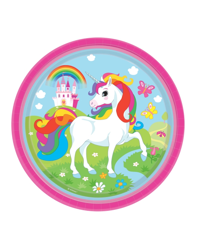 PACK 8 PLATOS 23CM 9902101-66 UNICORNIO