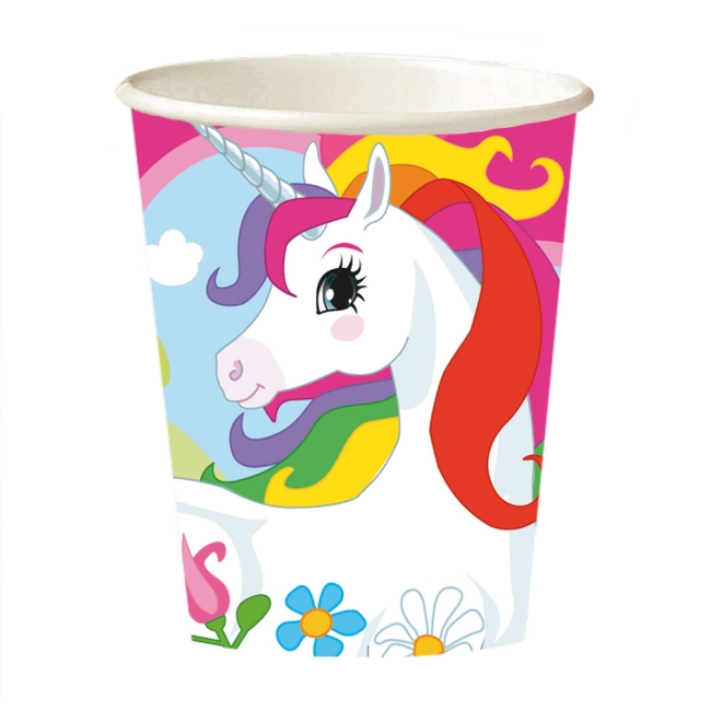 PACK 8 VASOS 9902102-66 266ML UNICORNIO