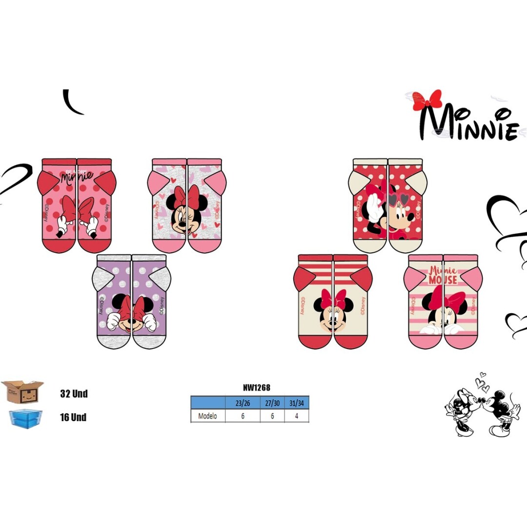 PACK CALCETINES NW1268 NIÑA MINNIE MOUSE