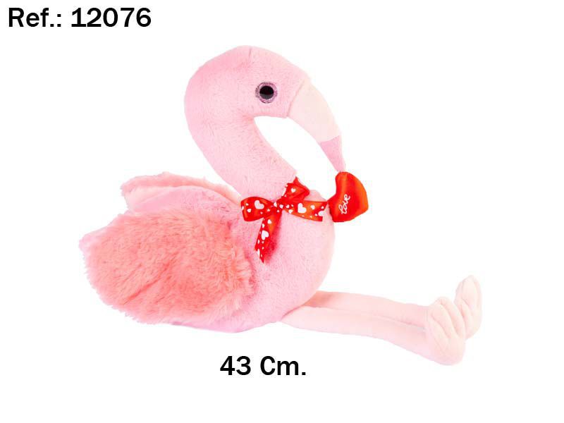 PELUCHE 12076 FLAMENCO CORAZON LOVE 43CM