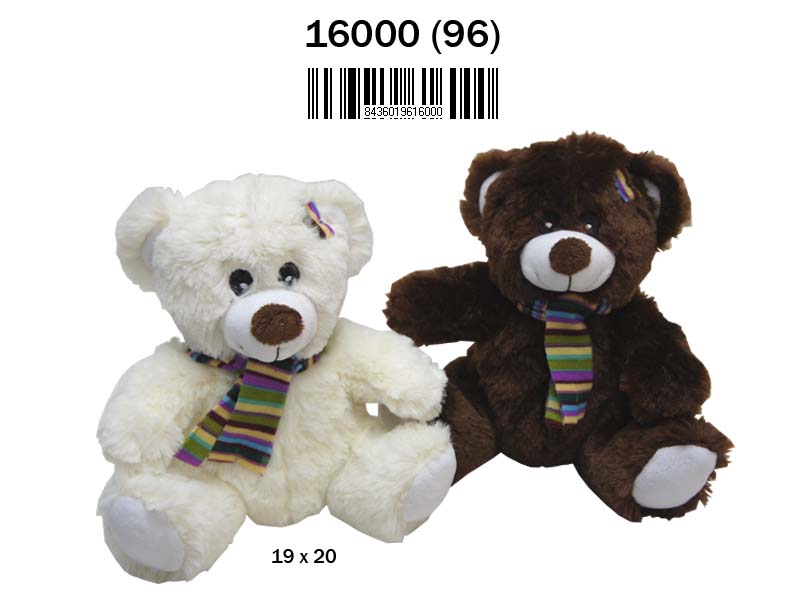 PELUCHE 16000 OSO BUFANDA 2 COLORES