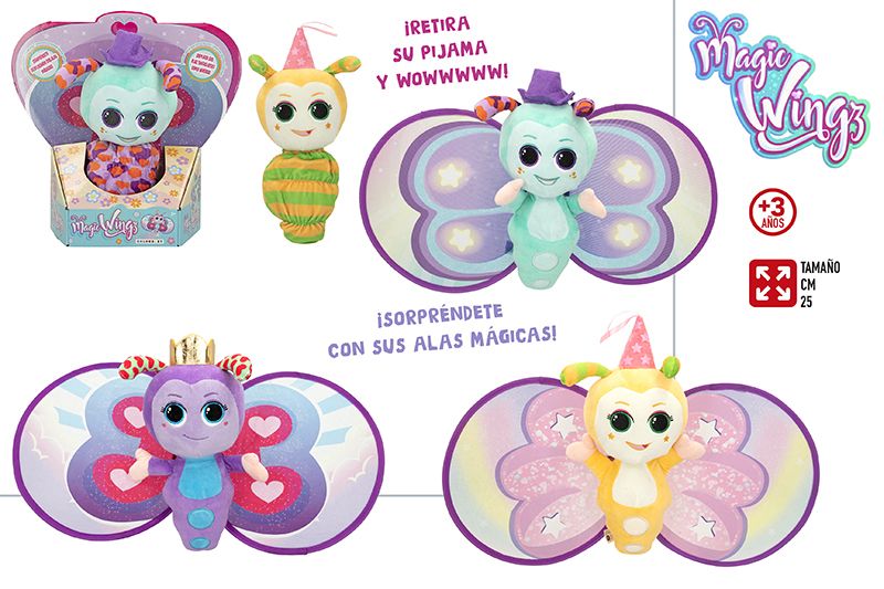 PELUCHE MARIPOSA 46795 MAGIC WINGZ 25CM*