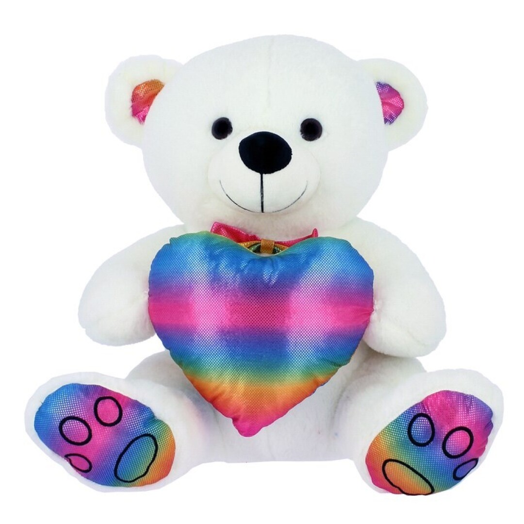 PELUCHE OSO BLANCO ORGULLO 42CM 5478