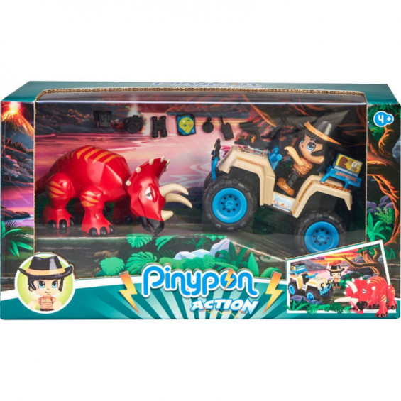 PINYPON 700016772 (T) ACTION WILD QUAD CON DINOSAURIO