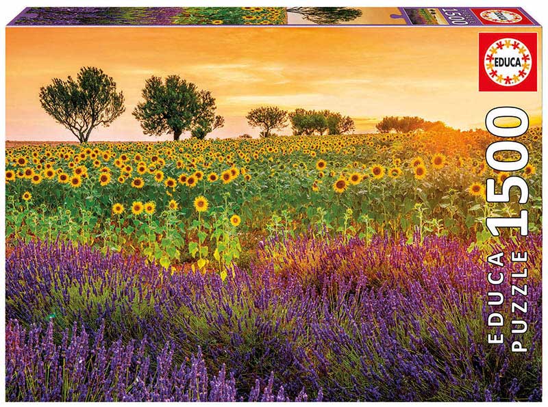 PUZZLE 17669 1500 CAMPO GIRASOLES Y LAVANDA