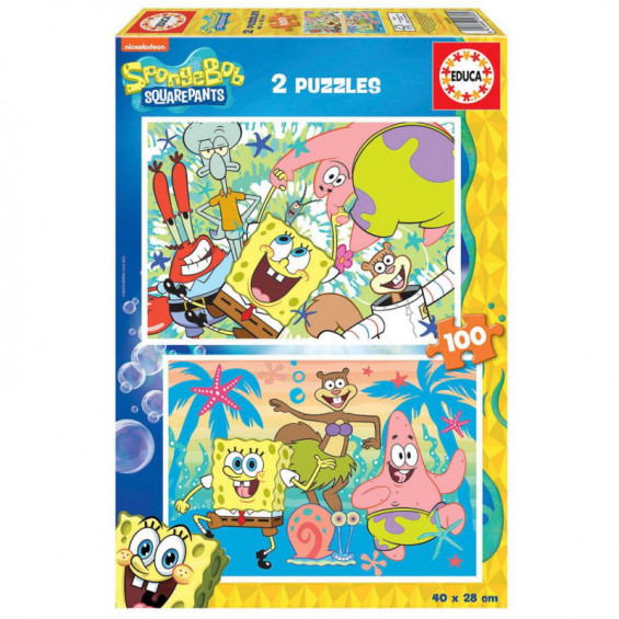 PUZZLE 19389 2X100 BOB ESPONJA