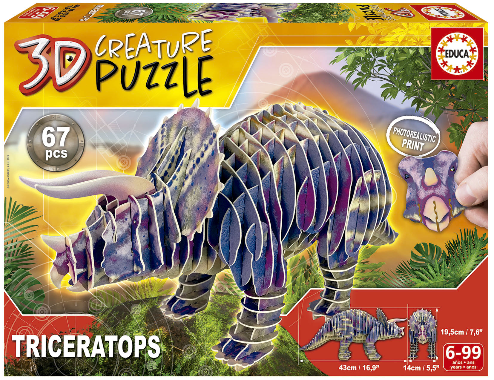 PUZZLE 3D 19183 TRICERATOPS