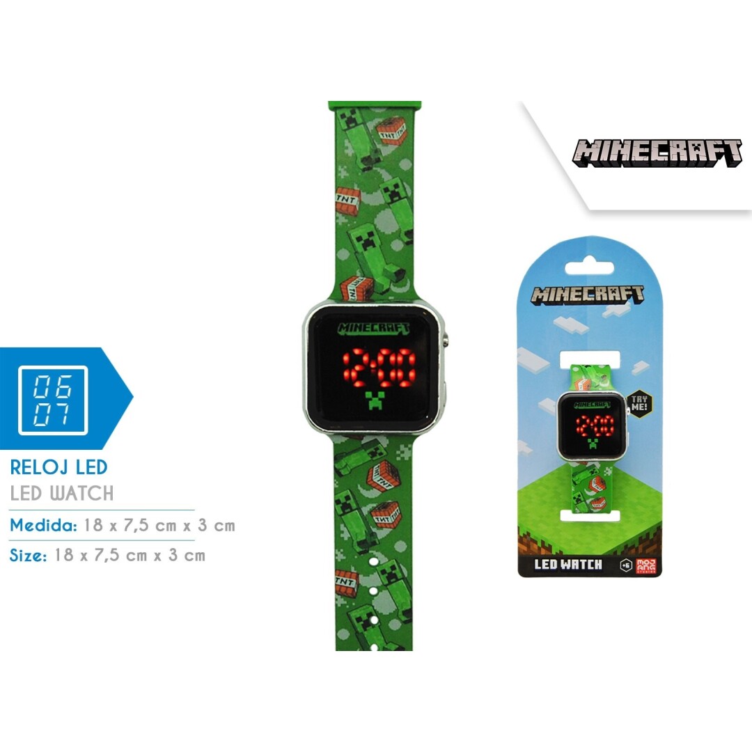 RELOJ MIN4129 LED MINECRAFT (NK24)