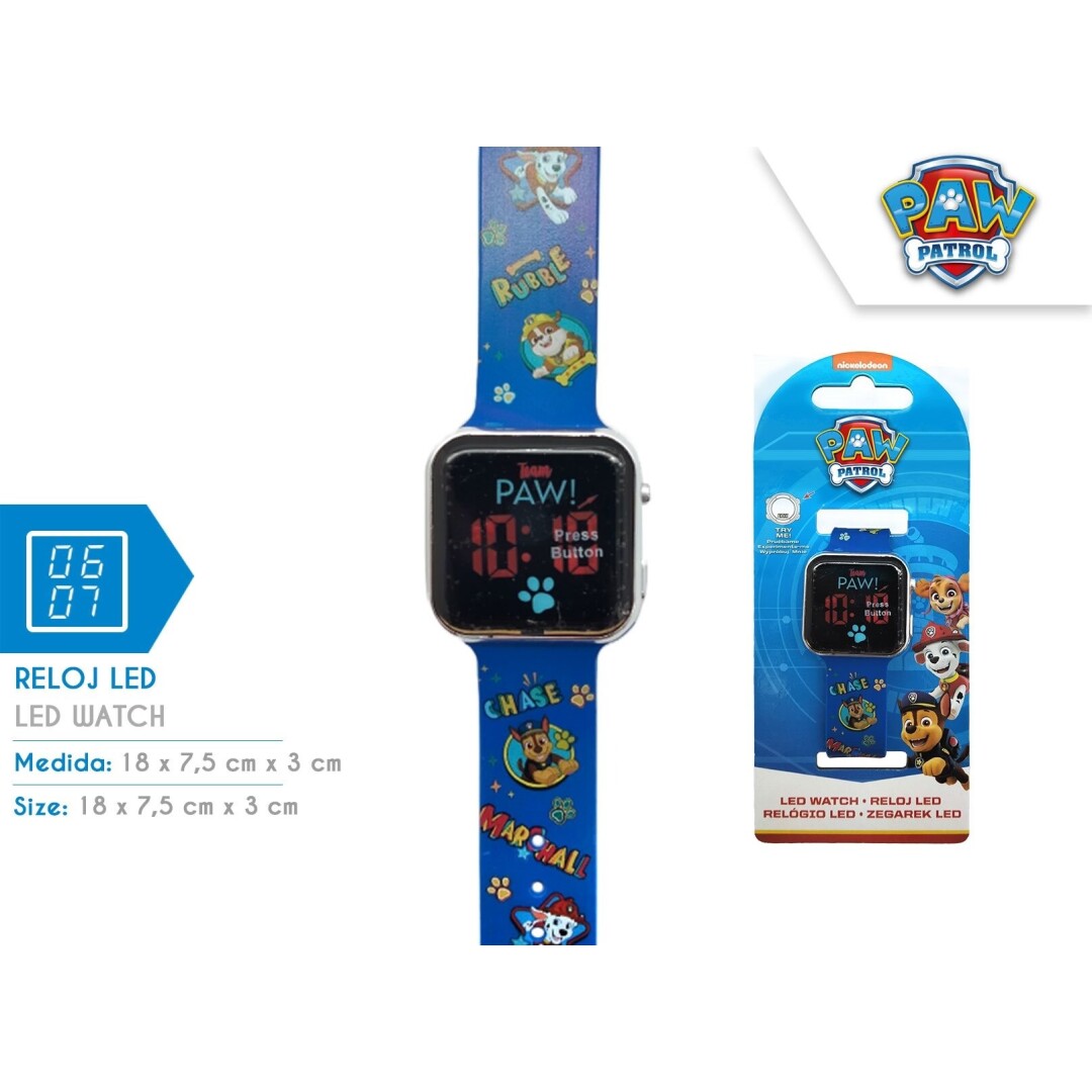 RELOJ PAW4354 LED PAW PATROL (NK23)