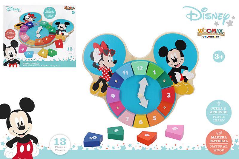 RELOJ PUZZLE 48709 MADERA MICKEY**