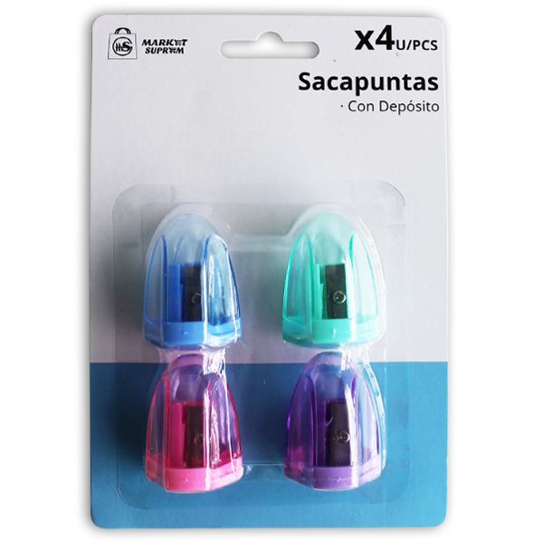 SACAPUNTAS A6906 4UDS CON DEPOSITO