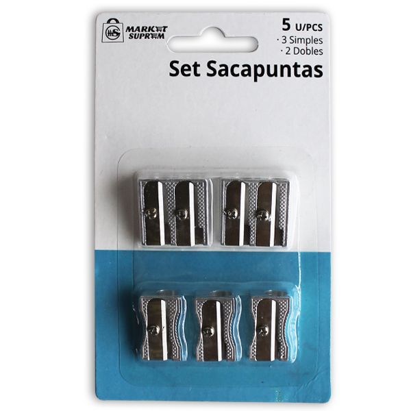 SACAPUNTAS ALUMINIO A6696 5UDS