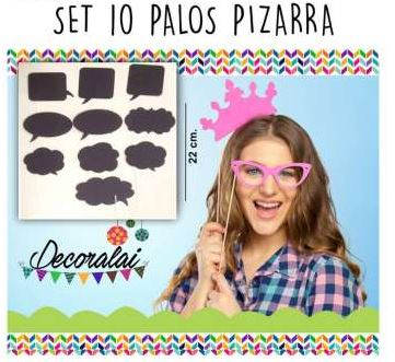 SET 74996 10 PALOS PIZZARRA