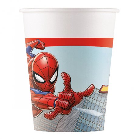 SET 8 VASOS DE PAPEL SPIDERMAN PR93864