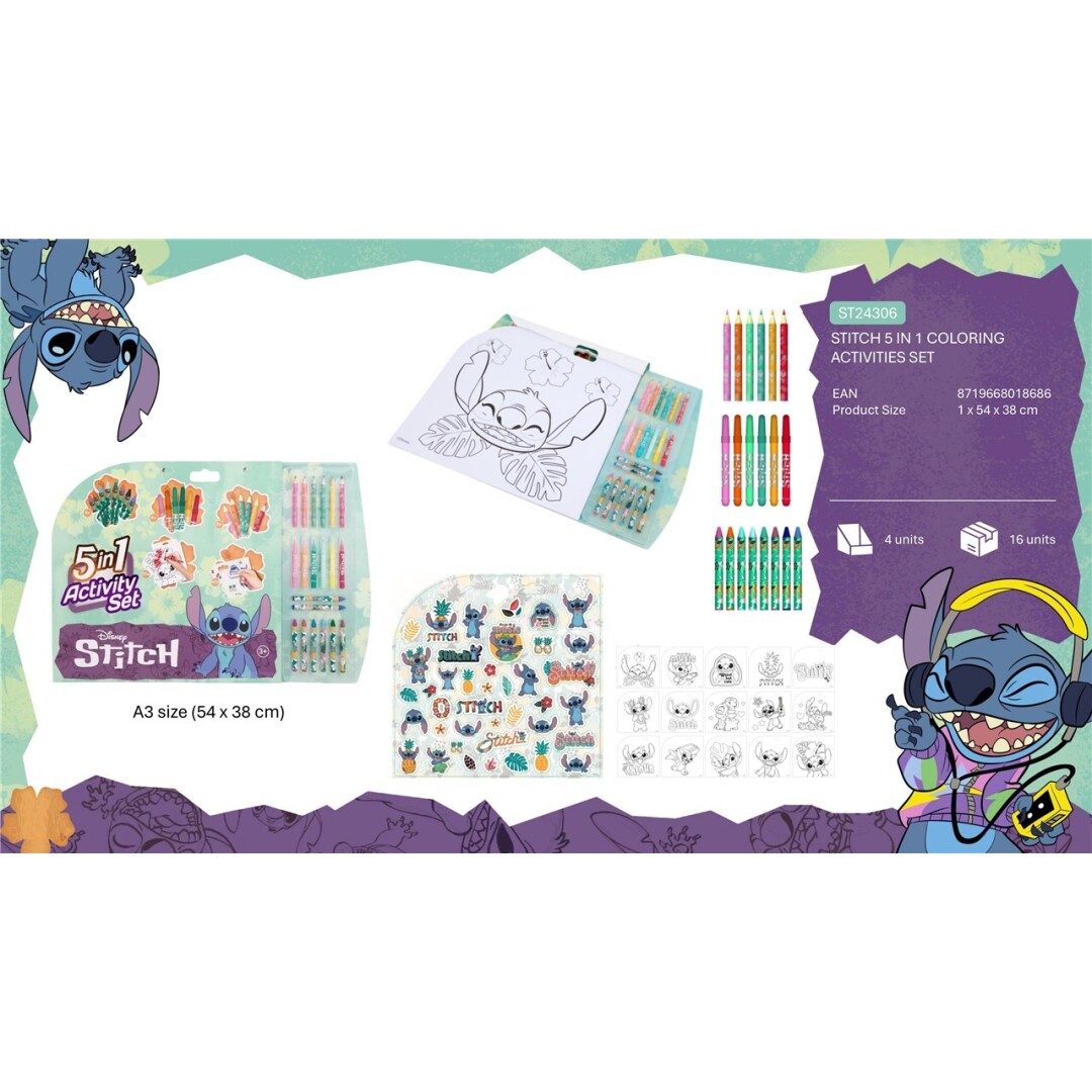 SET DE ACTIVIDADES 5 EN 1 LILO&STITCH ST24306