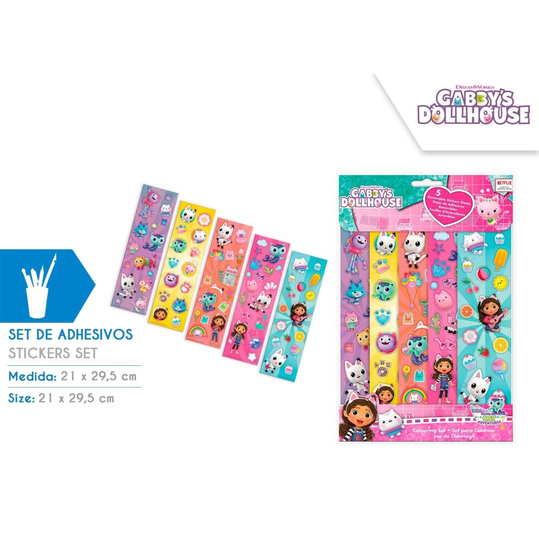 SET DE PAPELERIA STICKER GABBYS DOLLHOUSE GD00030