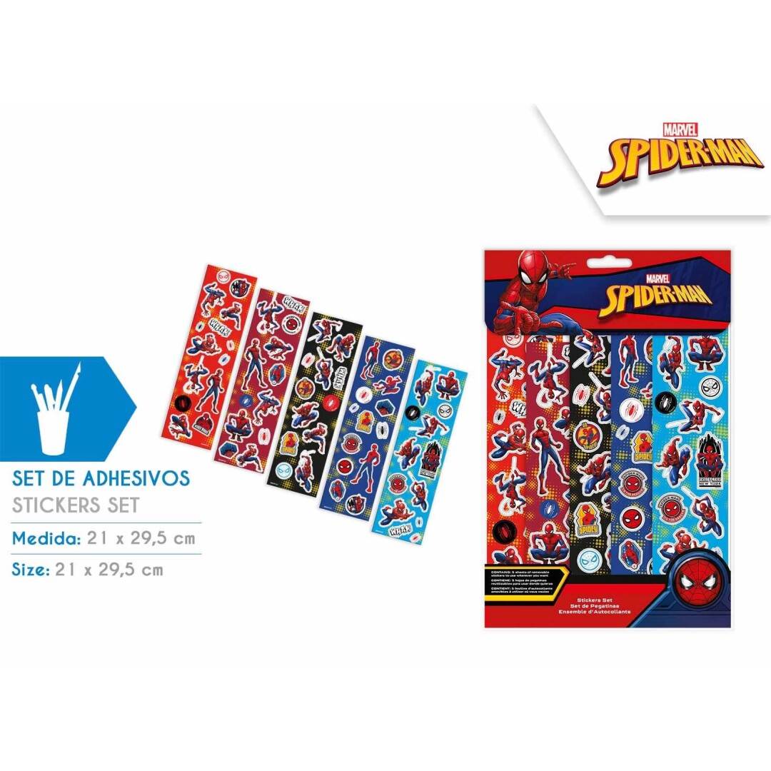 SET DE PAPELERIA STICKERS SPIDERMAN SP50023